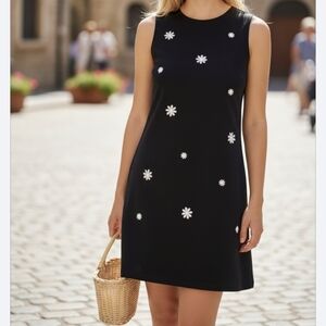 Vintage 579 brand daisy shift dress mod retro 60s style